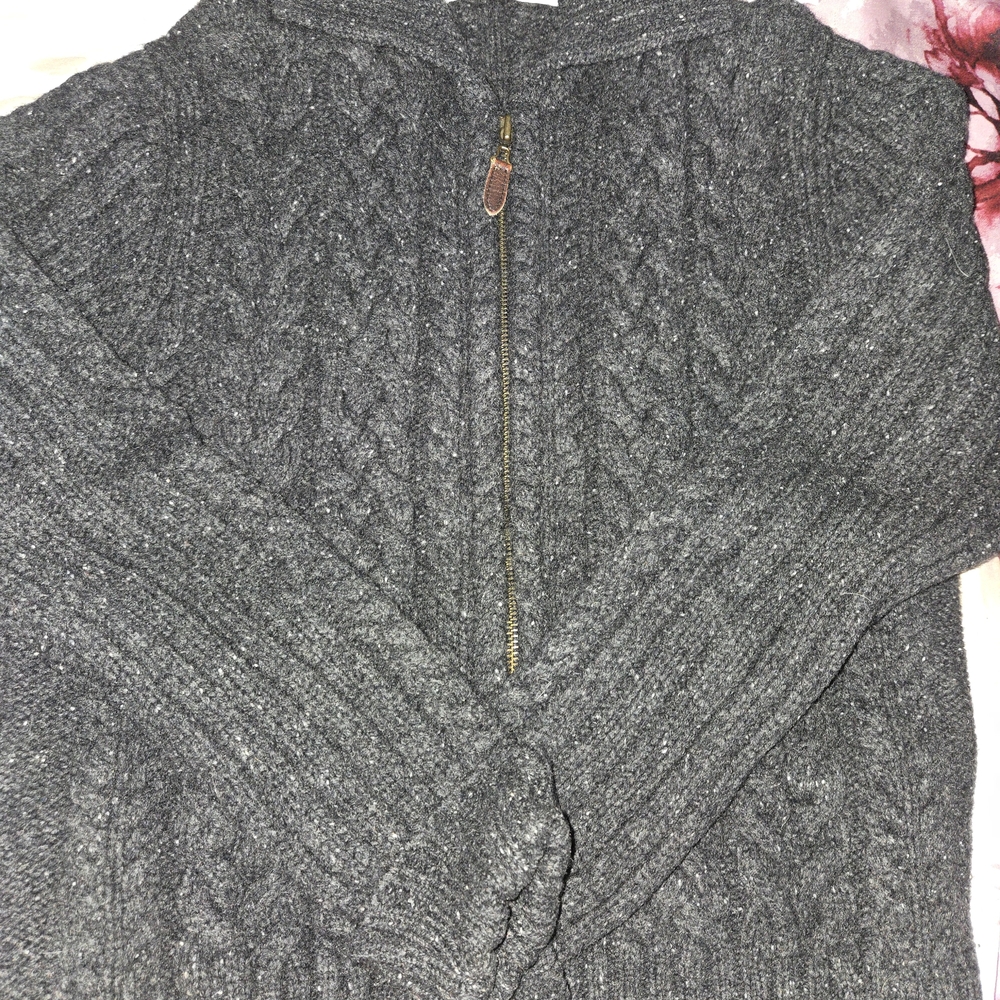 Valerie Stevens Charcoal Zip-Up Sweater